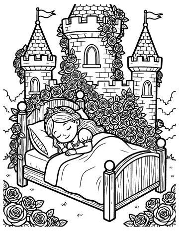 Sleeping Beauty coloring page