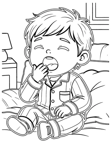 Sleepy Face coloring page