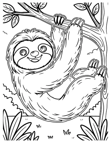 Sloth coloring page