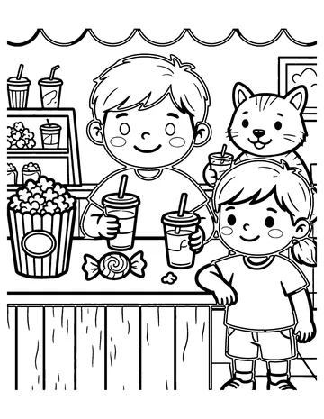 Snack Counter coloring page