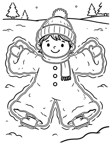Snow Angel coloring page