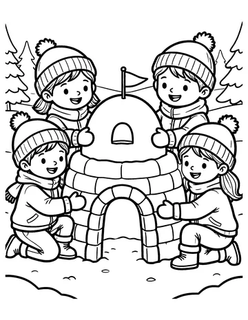 Snow Fort coloring page