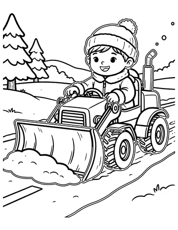 Snow Plow coloring page
