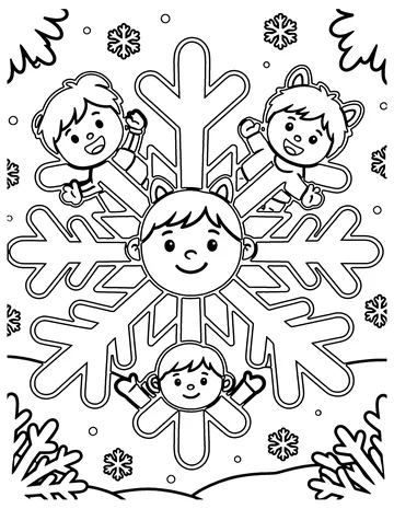 Snowflake Mandala coloring page