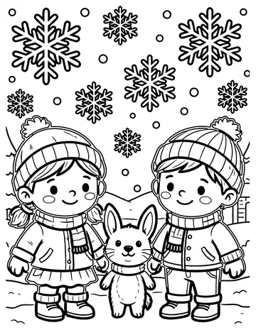 Snowflakes coloring page