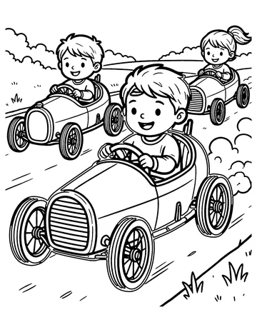 Soapbox Racer coloring page