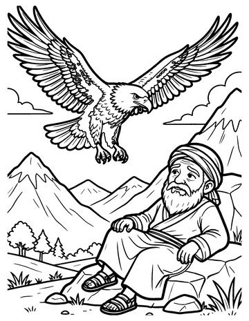 Soaring Like Eagles coloring page
