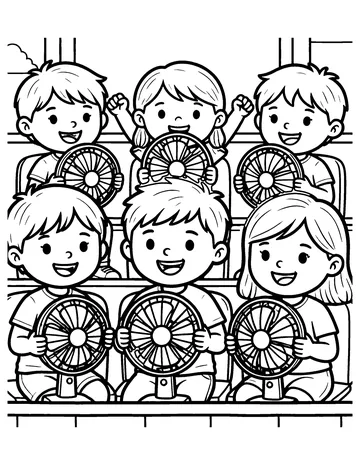 Soccer Fans coloring page