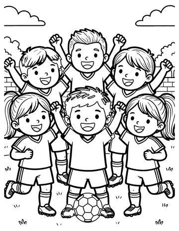 Soccer Team coloring page