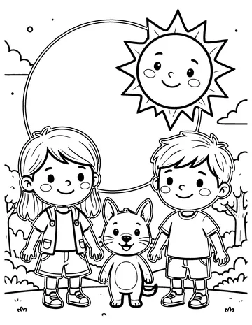 Solar Eclipse coloring page