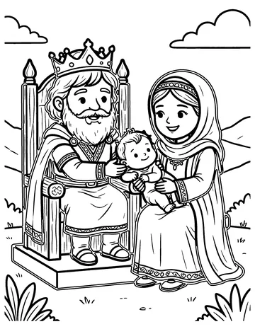 Solomon's Wise Choice coloring page