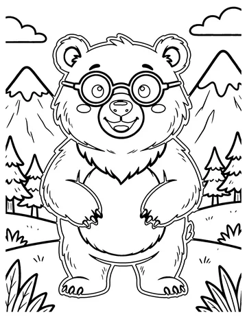 Spectacled Bear coloring page