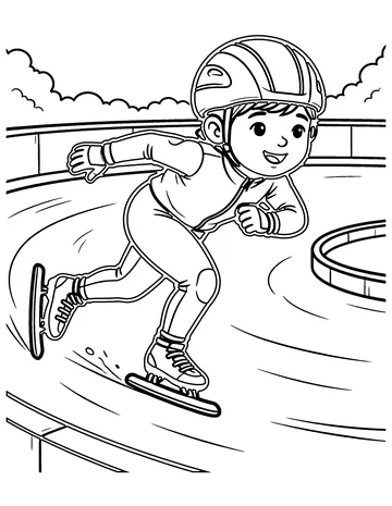 Speed Skating coloring page