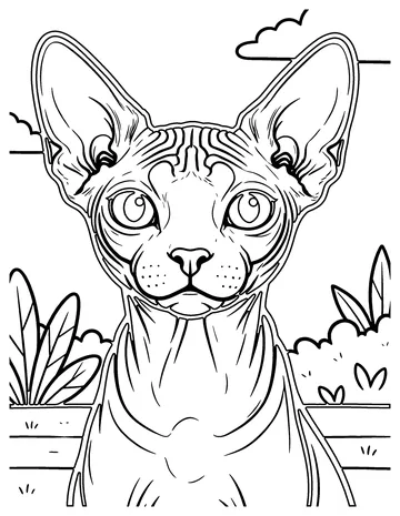 Sphynx Cat coloring page