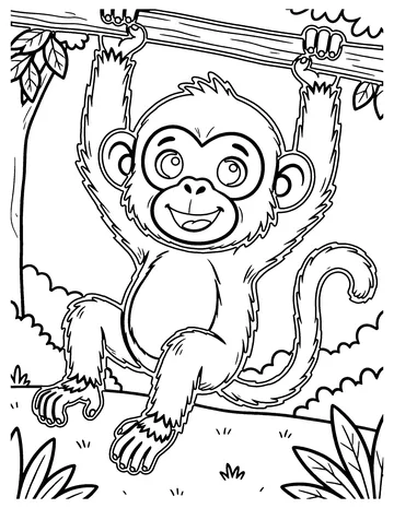 Spider Monkey coloring page
