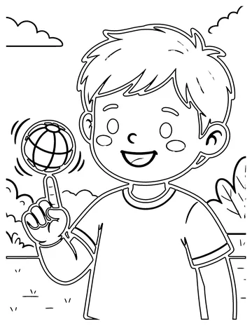 Spinning Ball coloring page