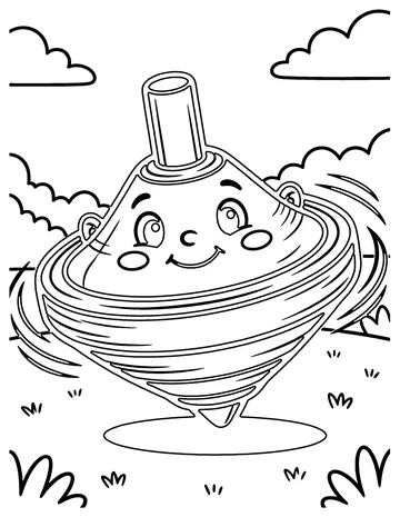Spinning Top coloring page