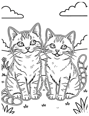 Spot the Difference Pets coloring page