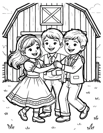 Square Dance coloring page