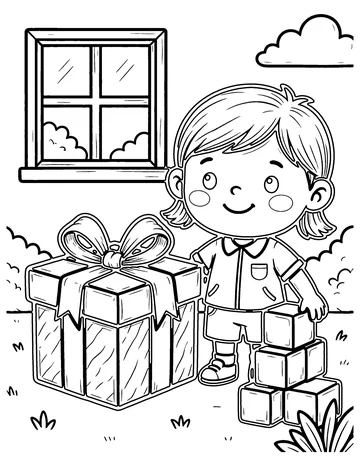 Square Things coloring page