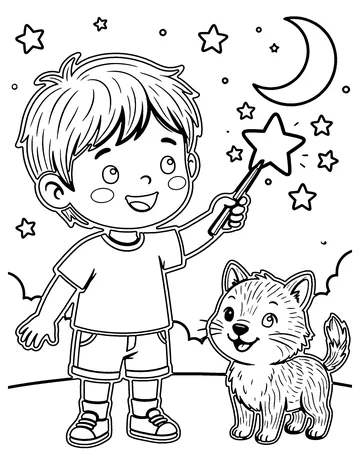 Star Light, Star Bright coloring page