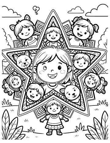 Star Mandala coloring page