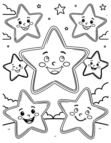 Star Shapes coloring page
