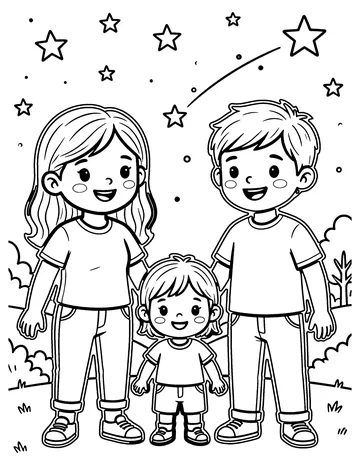 Stargazing Hill coloring page