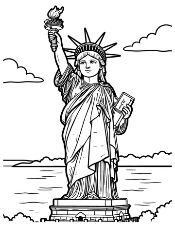 Statue of Liberty coloring page