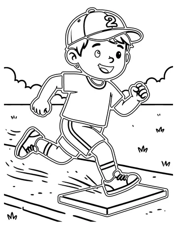 Stealing Base coloring page