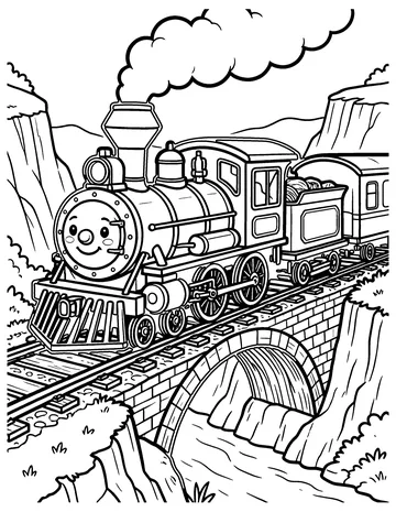 Steam Train West coloring page