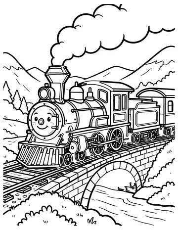 Steam Train coloring page