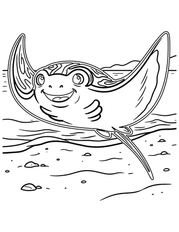 Stingray coloring page