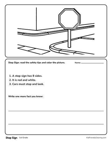 Stop Sign coloring page