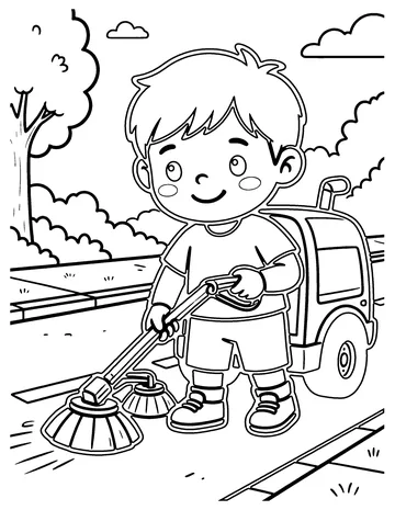 Street Sweeper coloring page