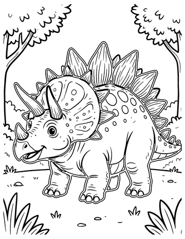 Styracosaurus coloring page