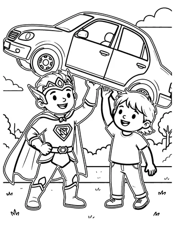 Super Strength coloring page