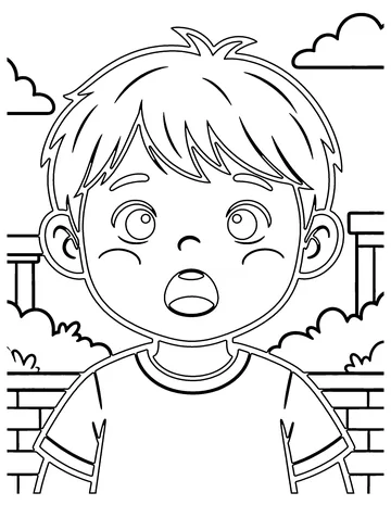 Surprised Face coloring page