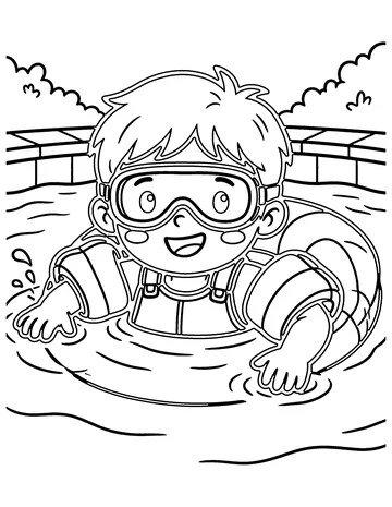 Swimming Lessons coloring page