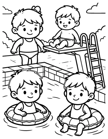 Swimming Pool coloring page