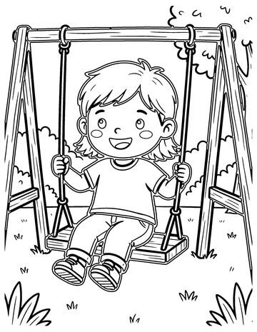 Swing Set coloring page