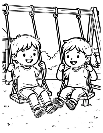 Swings coloring page