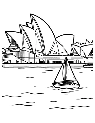 Sydney Opera House coloring page