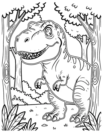 T. Rex Close-Up coloring page