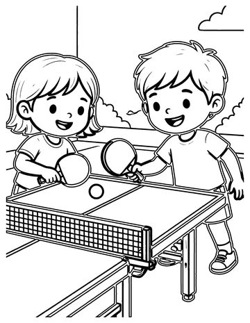 Table Tennis coloring page