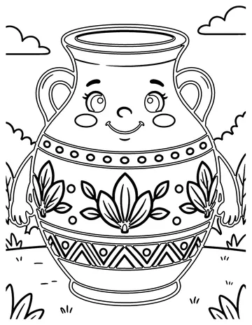 Talavera Pottery coloring page