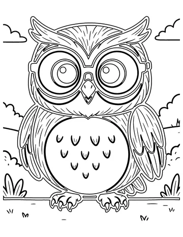 Talking Owl coloring page