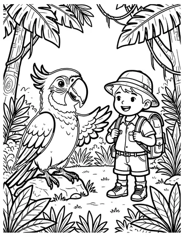 Talking Parrot Guide coloring page