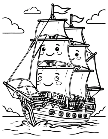 Tall Ship coloring page