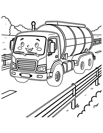 Tanker Truck coloring page